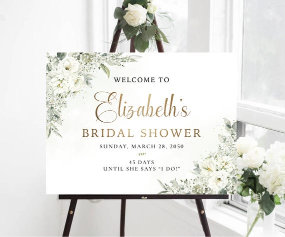 Sage Green Bridal Shower Welcome Sign, Greenery Bridal Brunch Sign, Bridal Shower Decorations, Wedding Shower Sign, Eucalyptus, Herbal, SG2