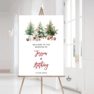 Christmas Wedding Welcome Sign Printable, Christmas Wedding Sign, Holiday Welcome Sign, Wedding welcome Sign, Wedding Ceremony