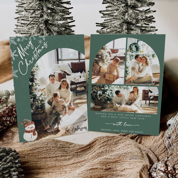 Photo Christmas Card, Boho Holiday Card, Christmas Card, Minimalist Christmas Card, Christmas Photo Card, Family Card, Merry Christmas