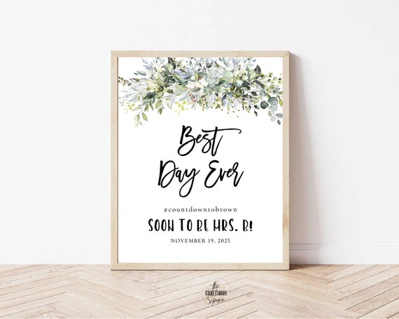 Best day ever Sign, Minimalist Rehearsal Dinner, Tomorrow is the best day ever, Rehearsal Dinner Sign, Custom design, the night before, HB1