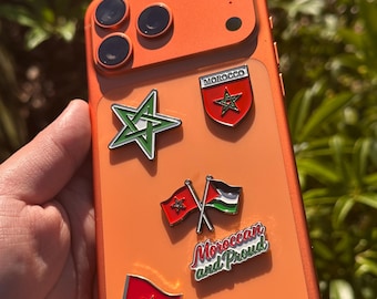 Morocco Phone Sticker | Aesthetic Moroccan Flag Sticker | Cute Vinyl for Phone Tablet Laptop