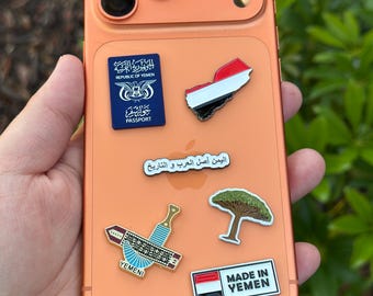 Yemen Flag Phone Case Sticker Metal Phone sticker Yemen IPhone Case Sticker Yemeni Laptop Sticker Yemeni iPad sticker Yemeni tablet