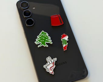 Lebanese Metal Sticker | Waterproof Arabic Decal for Phone, Laptop, Tablet