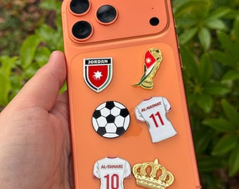 Jordan World Cup Sticker Phone Sticker| Football Fan Decal | Jordan Flag Sticker | Soccer Lover Gift | Laptop Car Phone Sticker | Arab Pride