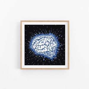Brain anatomy art print