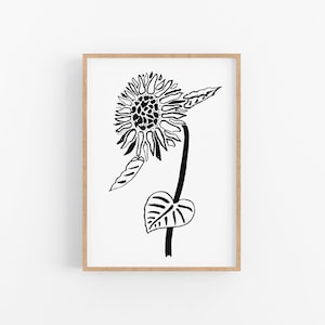 Sunflower art print