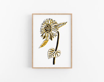 Sunflower art print