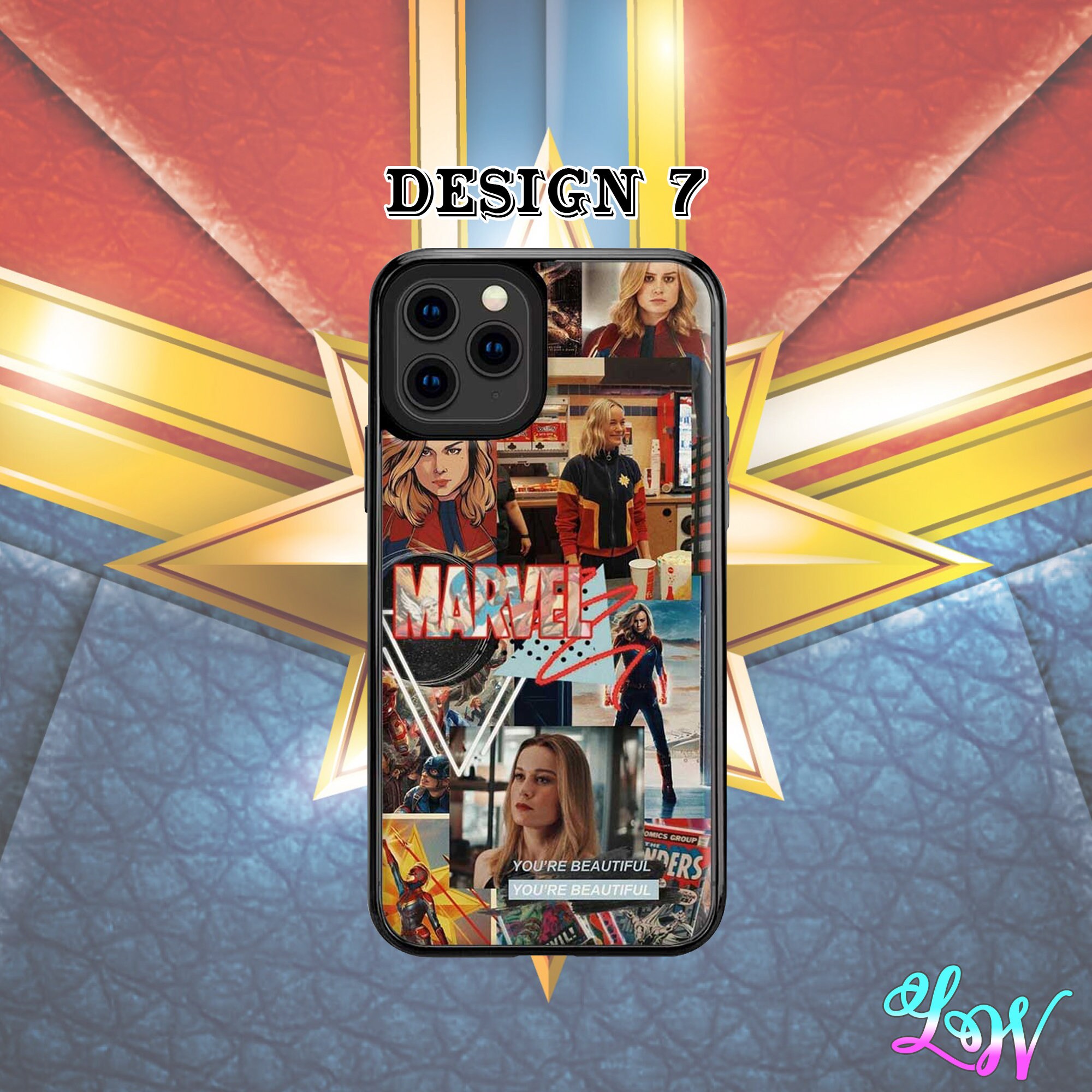 Captain Marvel Phone Case Avengers Super Hero Phone Case | Etsy