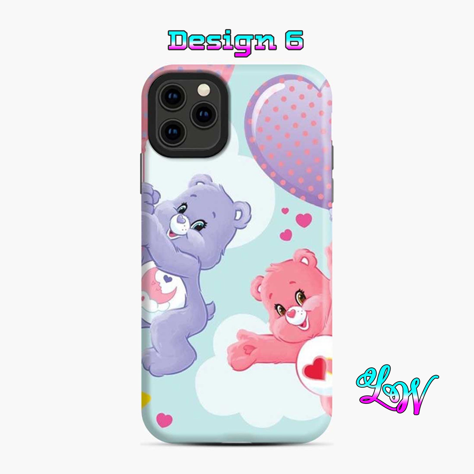 Care Bears Phone Case Rainbow Care Bear Phone Case Cute Care Etsy
