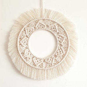 Makramee Mandala, Wandbehang, Boho, Wohndekoration, Homedeco, Mandala, Rund, Kreis, Natur, UK,