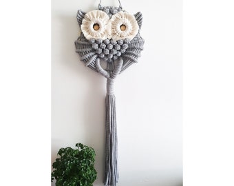 Owl Wall hanging, Macrame Owl,  Birthday Gift, Natural, Boho Style, Wall Tapestry, Cozy home, Christmas gift idea