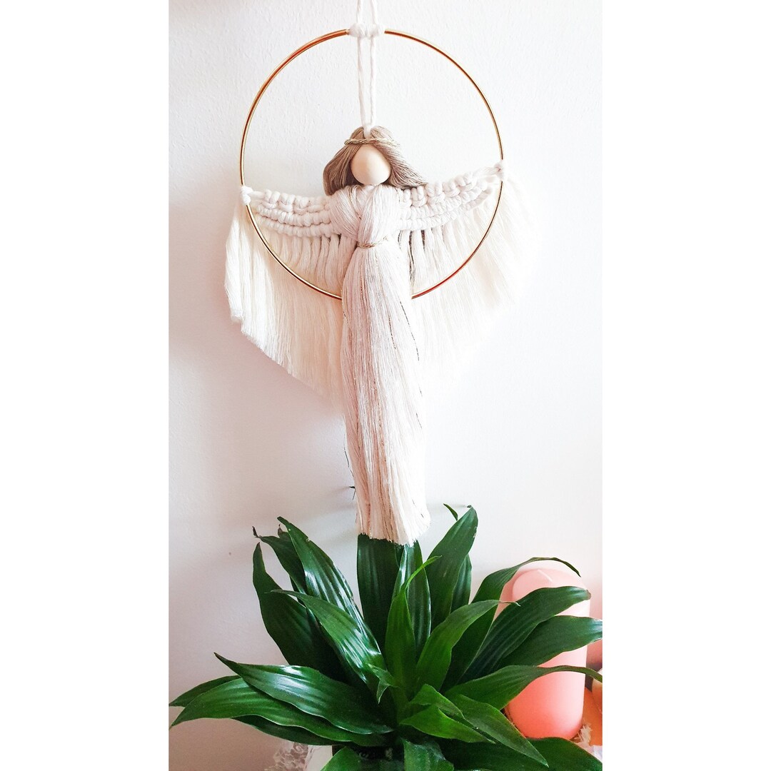 Macrame Angel Chrismas Angel Wall Hanging Decoration Baby Etsy