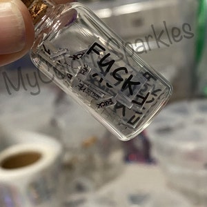 Custom mini or large jar with mini words