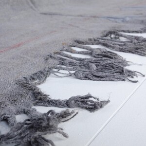 5x8 Turkish Vintage Hemp Rug, Dark Grey Overdyed, Natural Hemp Area Rug,5x8 Dark Grey Vintage Hemp Rug,Turkish Handmade Natural Fiber Kilim