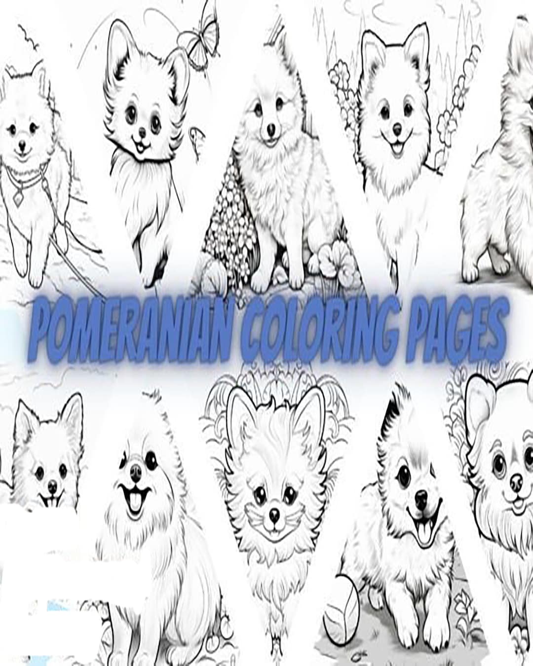 Pomeranian Love Coloring Pages Printable Coloring Page - Etsy