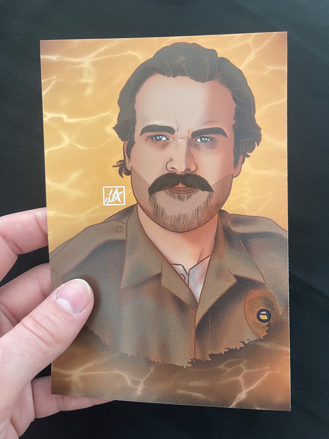 Jim Hopper Art Print Etsy