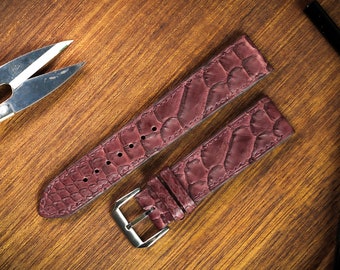 Python Leather Watch Strap/Leather Handmade Watch Strap/ Leather Strap Band/Leather Watch Band/Custom Leather Watch Band