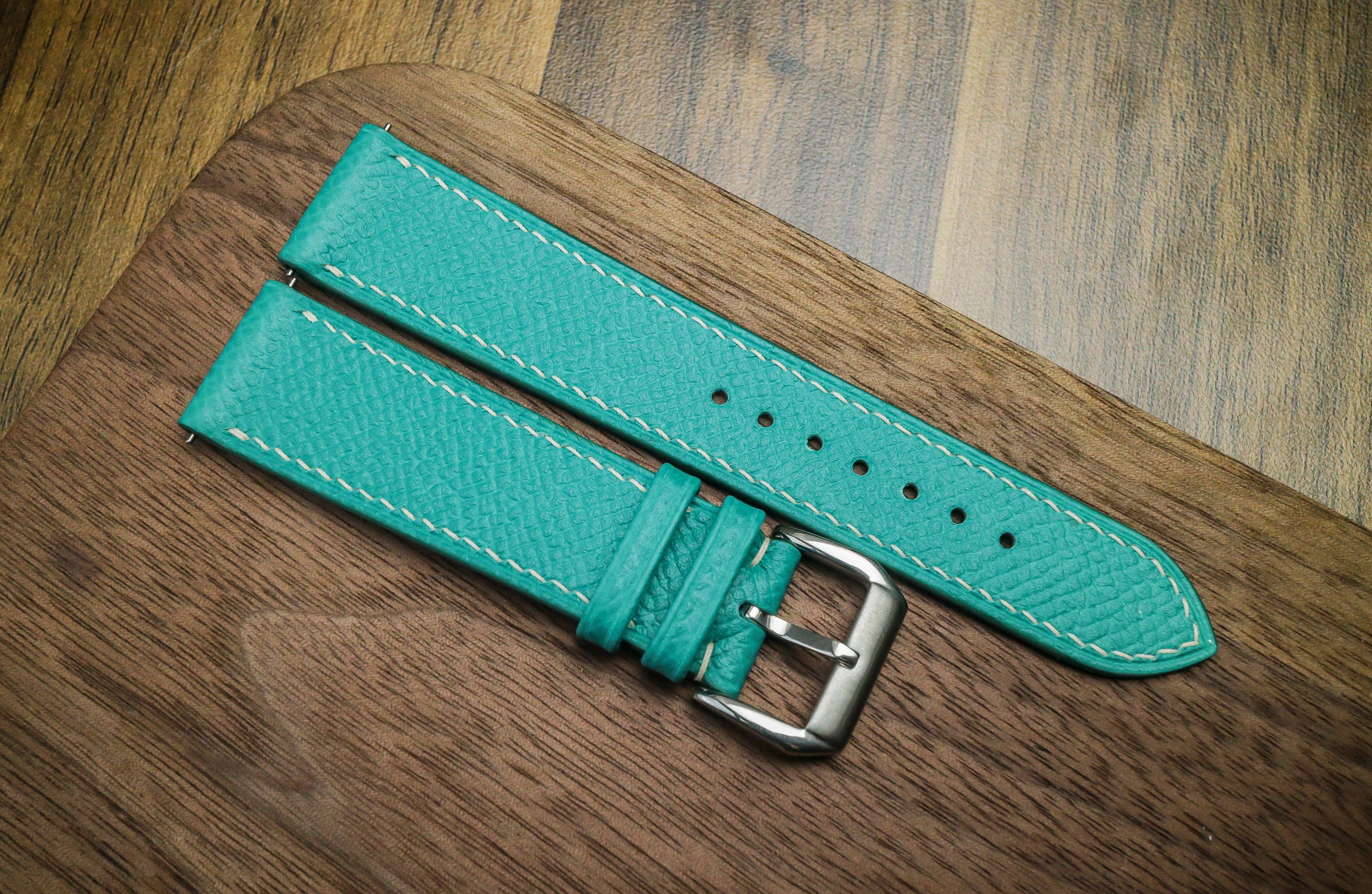 Epsom Leather Handmade Watch Strap/quick Release Watch Etsy Australia