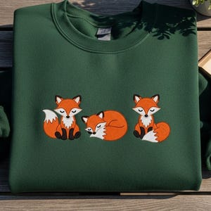Sudadera de zorro adorable, sudadera acogedora de animales del bosque, ropa de zorro otoñal, regalo para amantes de la naturaleza, sudadera de zorro otoñal para mujer, regalo para amantes de los zorros