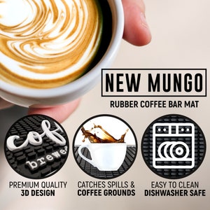 Coffee Bar Mat, Funny Coffee Accessory - Non Slip PVC Bar Mat, Coffee Bar Decor, Barista Gift, Countertop Protector, (18x12) image 3