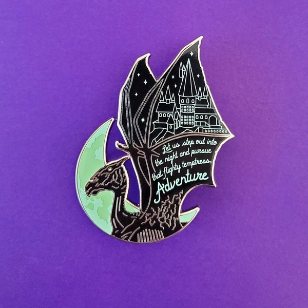 Flighty Temptress Thesteral Enamel Pin Swish and Flick Co