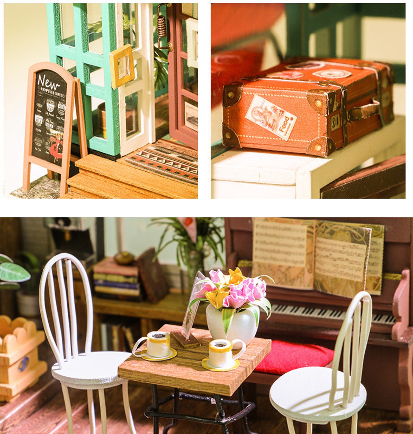 Simon's Coffee DIY Miniature Dollhouse Coffee Shop Kit Etsy