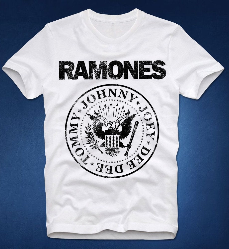 Discover T-Shirt Ramones Logo Tommy Dee Dee Joey Retro Vintage
