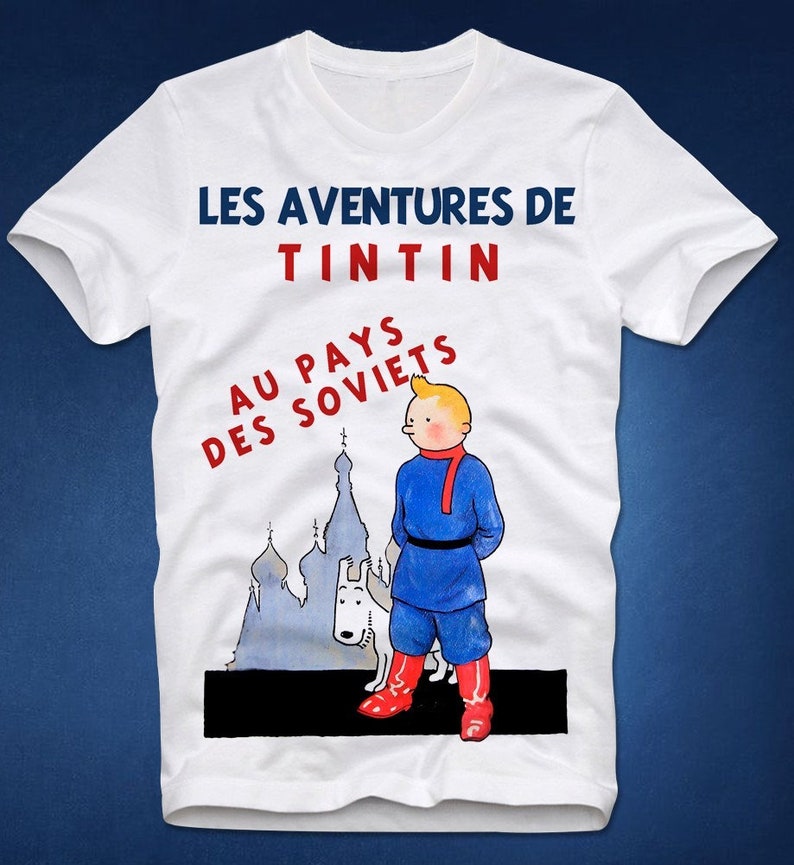T-shirt Tintin French Comic Cartoon the Adventures of Les - Etsy Canada T-shirt Tintin French Comic Cartoon the Adventures of Les - Etsy Canada