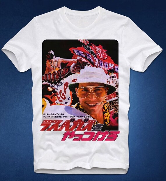 T Shirt Fear Loathing Las Vegas Japan Japanese Movie Poster Etsy