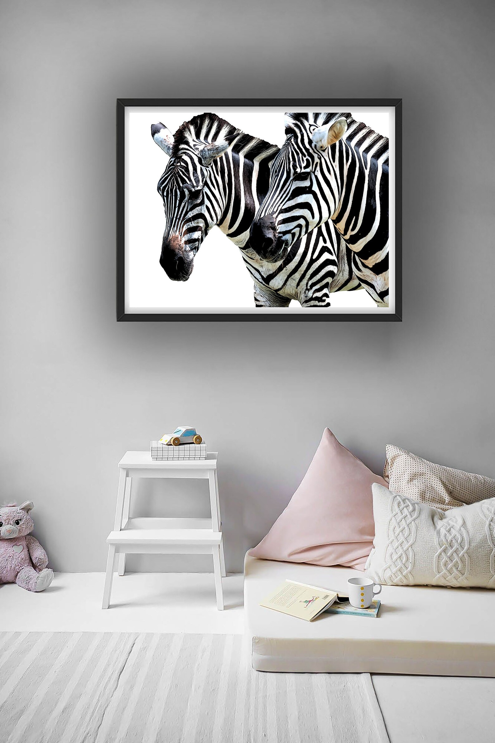 Zebra Print Nursery Art Baby Nursery Wall Art Zebra Animal Etsy