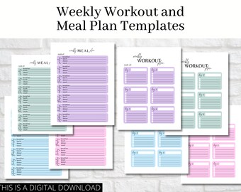 meal exercise plan etsy singapore