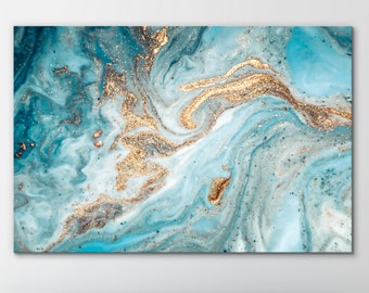 Turquoise Canvas Art Etsy