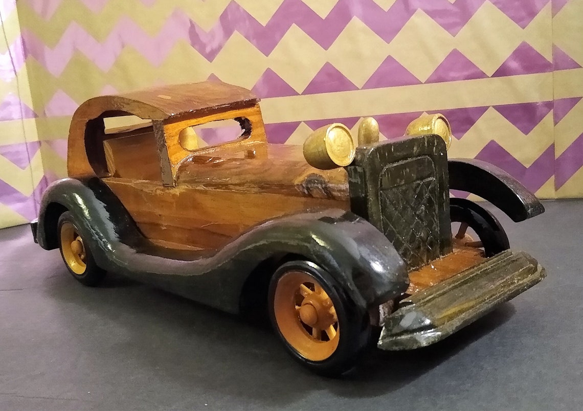 Antique Reproduction Wooden Car 12 | Etsy