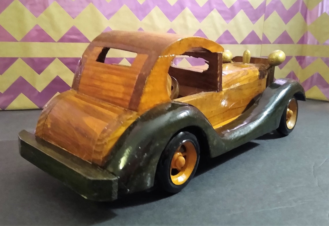 Antique Reproduction Wooden Car 12 | Etsy