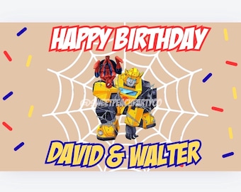 Spidey Custom Birthday Banner 36x48 | Personalized Party Banner | Photo Banner