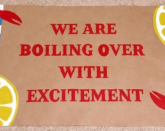 Crawfish Boil Custom Birthday Banner 36x48 | Personalized Party Banner | Photo Banner