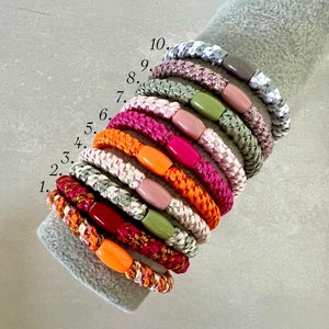 Geflochtene Haargummis, Scrunchies Bunt, Elastisch, Haaraccessoires, Haarschmuck, Armschmuck