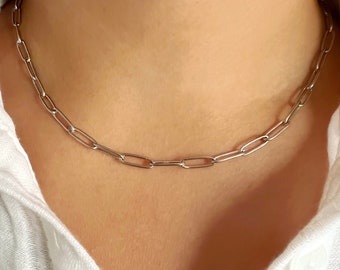 14k Silver Plated Stainless Steel Chain Necklace