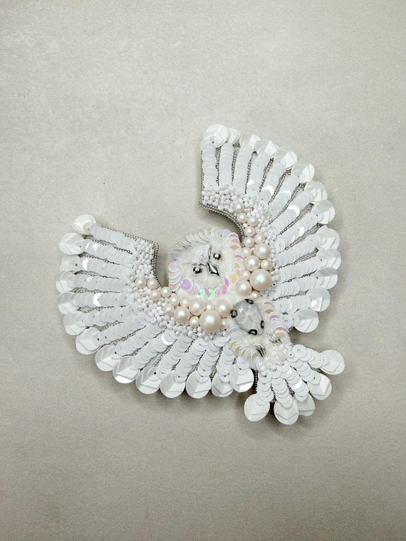 Buy Handbestickte Eule Brosche, Perlenschmuck Für Frauen, Eule Pin