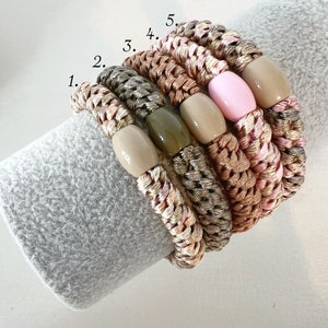 Geflochtene Haargummis, Scrunchies Bunt, Elastisch, Haaraccessoires, Haarschmuck, Armschmuck, Haargummi