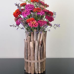 Treibholz Vase Pflanzenhalter, Treibholz Herzstück, Treibholz Kerzenhalter, handgemachte rustikale Dekoration