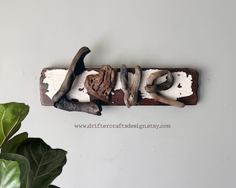 Handmade Driftwood LOVE Sign – Rustic Coastal Home Décor Wall Art