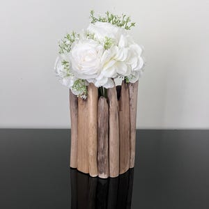 Treibholz Vase Pflanzenhalter, Treibholz Herzstück, Treibholz Kerzenhalter, handgemachte rustikale Dekoration