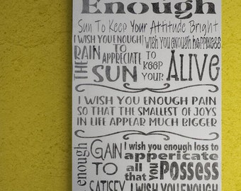 I Wish You Enough Poem Family Love Digital Download Home Decor
