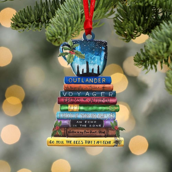 Personalized Outlander Novel Book Christmas Ornament, Go Tell The Bees That I Am Gone Acrylic Ornament, Outlander Book Collection Fans Gift
