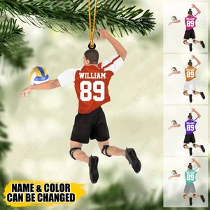 Personalized Volleyball Man Ornament, Volleyball Player Ornament, Volleyball Ornament, Volleyball Keepsake, Volleyball Christmas Ornament