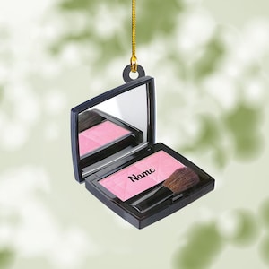Personalisierte Make-up-Box, hängende Verzierung, Kosmetik-Verzierungs-Dekor, Make-up Künstler Weihnachtsgeschenk, Weihnachtsbaum-Dekor