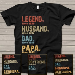 Personalized Legend Husband Dad Grandpa Shirt, Apparel For Grandpa, Best Father&#39;s Day Gift Shirt For Papa