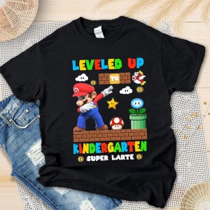 Personalized Super Kiddio Leveled Up Shirt, Custom Grade Toddler Shirt, Back To School Shirt, 1st Day Of School Shirt, Kindergarten Shirt