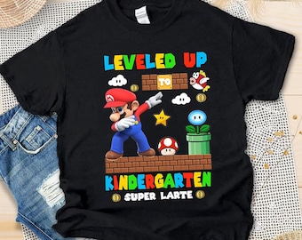 Camisa personalizada Super Kiddio nivelada, camisa de niño de grado personalizado, camisa de regreso a la escuela, camisa del primer día de la escuela, camisa de jardín de infantes